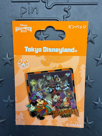 TDL-2010 Halloween Pin Mickey & Minnie Ghost Celebration