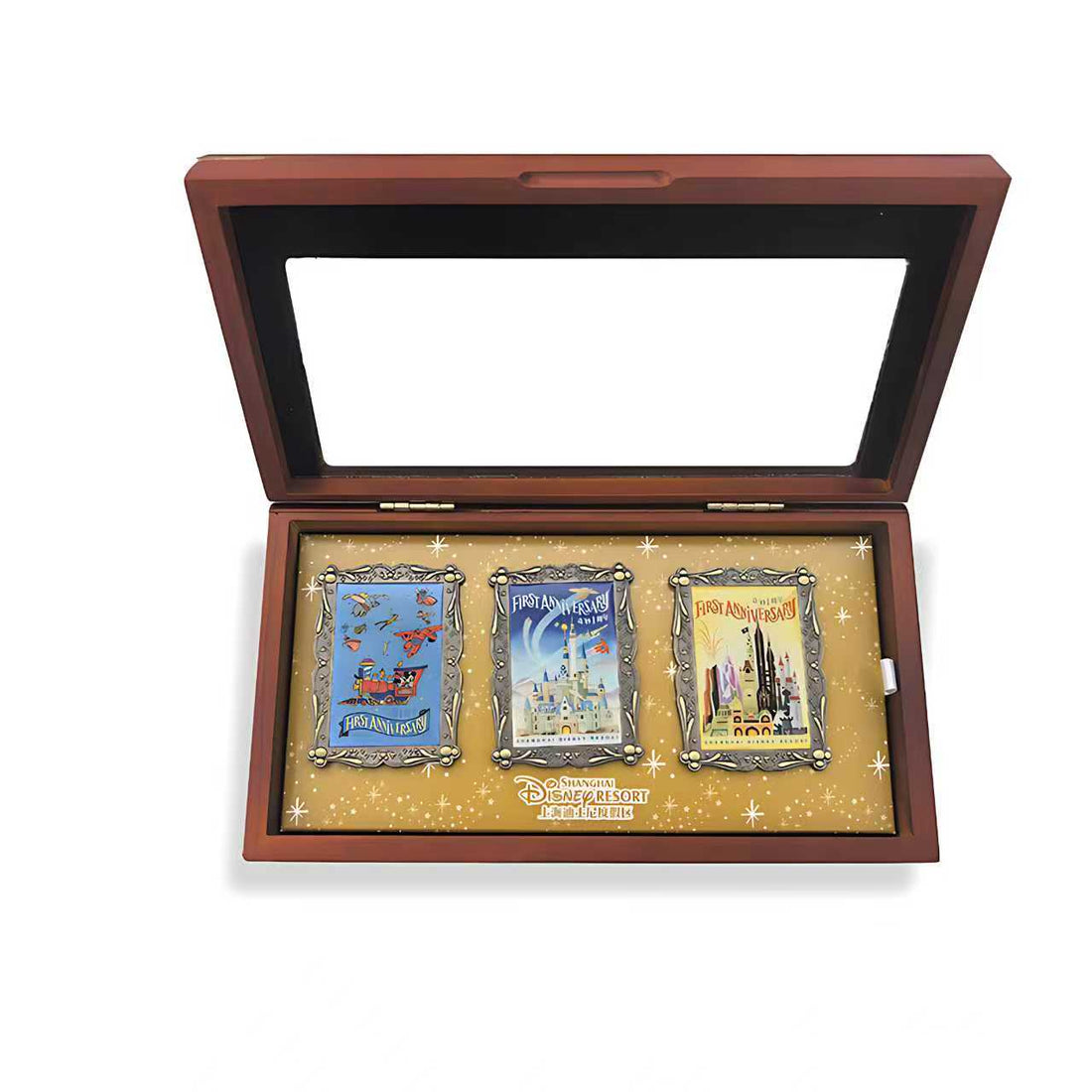 SHDL First Anniversary 3 Castle pins with Wooden Case - LE500